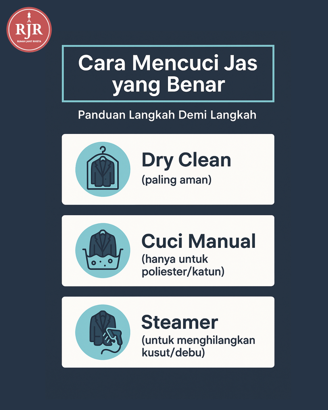 Cara Mencuci Jas yang Benar | Rumah Jahit Rhieta