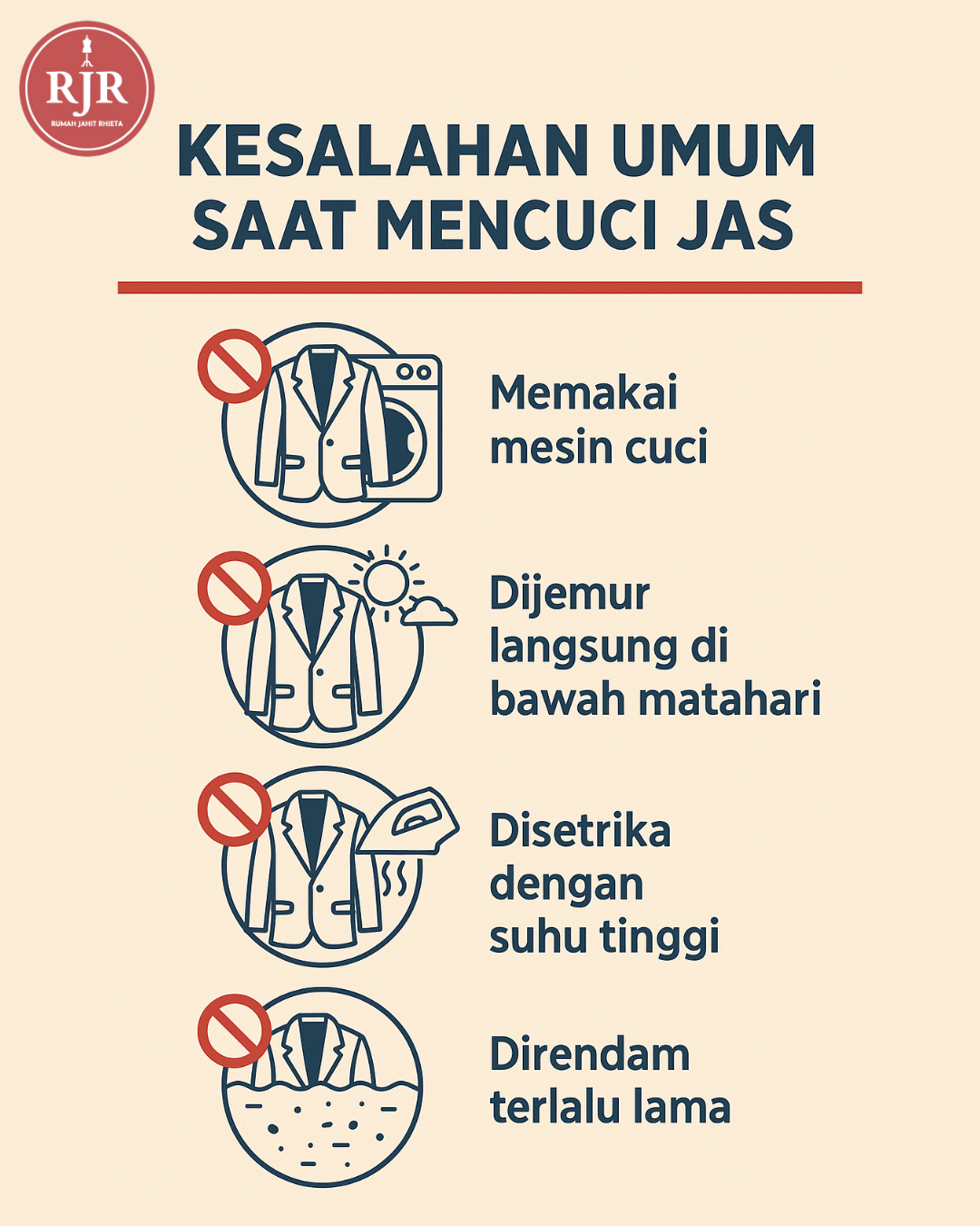 Kesalahan Umum Saat Mencuci Jas | Rumah Jahit Rhieta