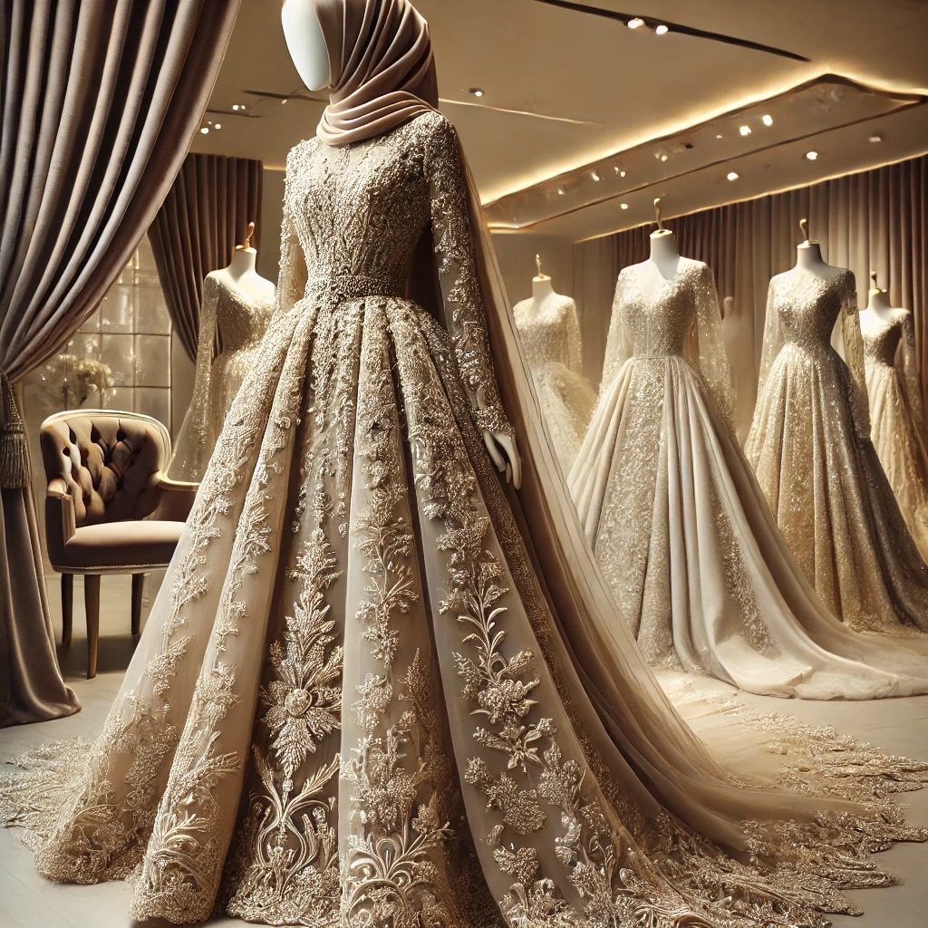 Gambar Baju Pengantin Muslim by Rumah Jahit Rhieta