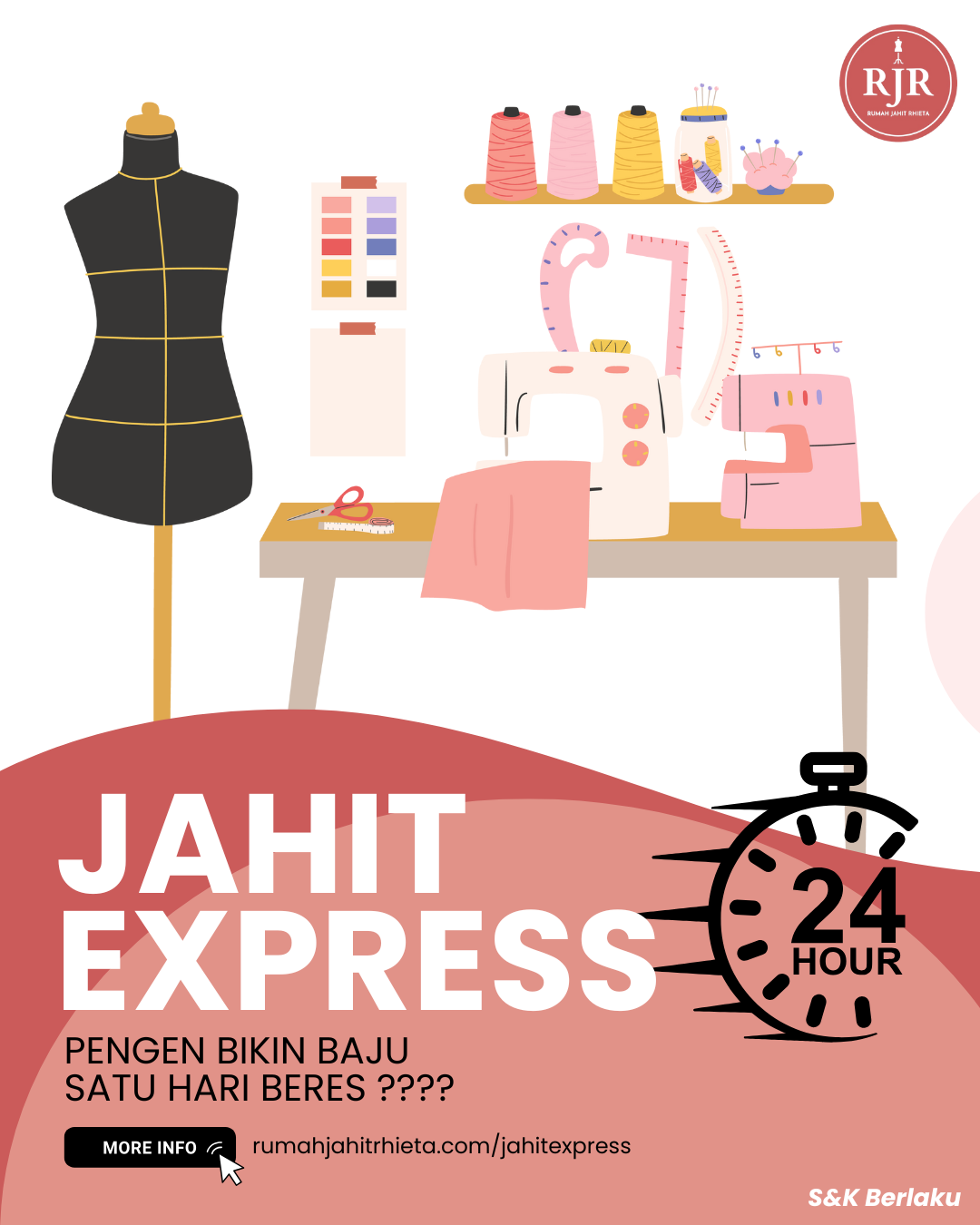 Pengen Baju Express 1 Hari beres? Jika anda Customer Loyal kami, anda bisa Pesan Paket Jahit Express