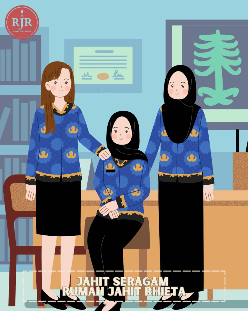 Ilustrasi Seragam Kantor | Ingin Jahit Seragam ? Ke Rumah Jahit Rhieta saja