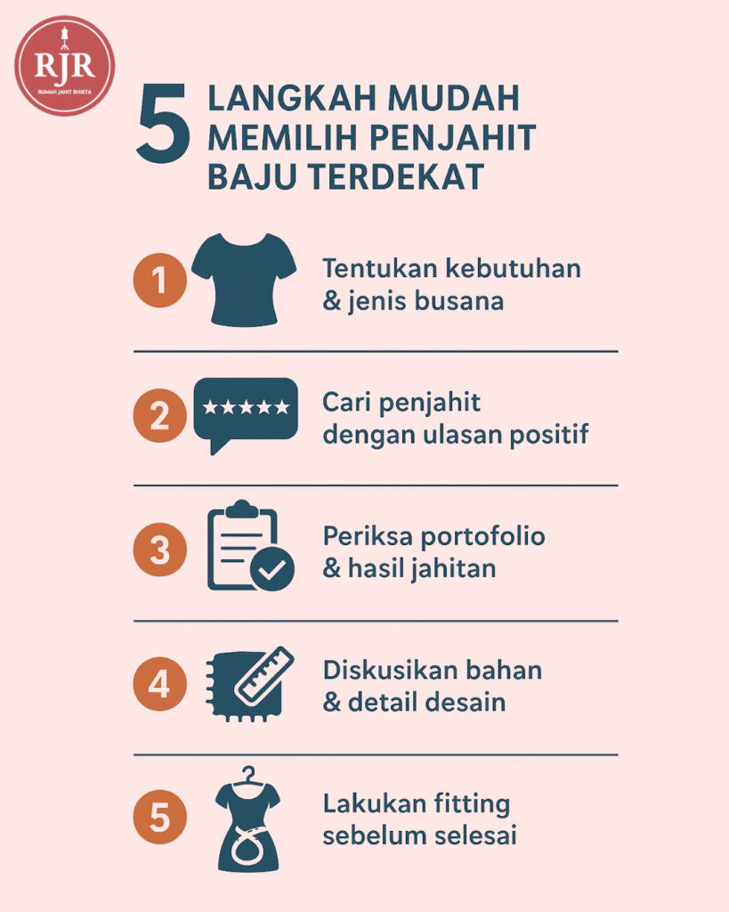 Langkah Mudah Mencari Penjahit Baju Terdekat | Rumah Jahit Rhieta
