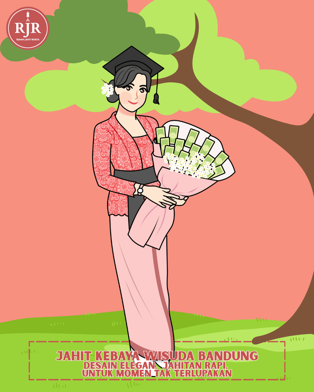 Jahit Kebaya Wisuda Bandung Desain Elegan dan Jahitan Rapi untuk momen tak terlupakan | Rumah Jahit Rhieta