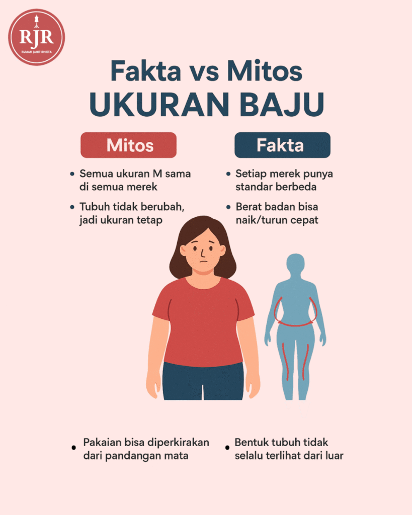 Fakta vs Mitos Ukuran Baju | Rumah Jahit Rhieta