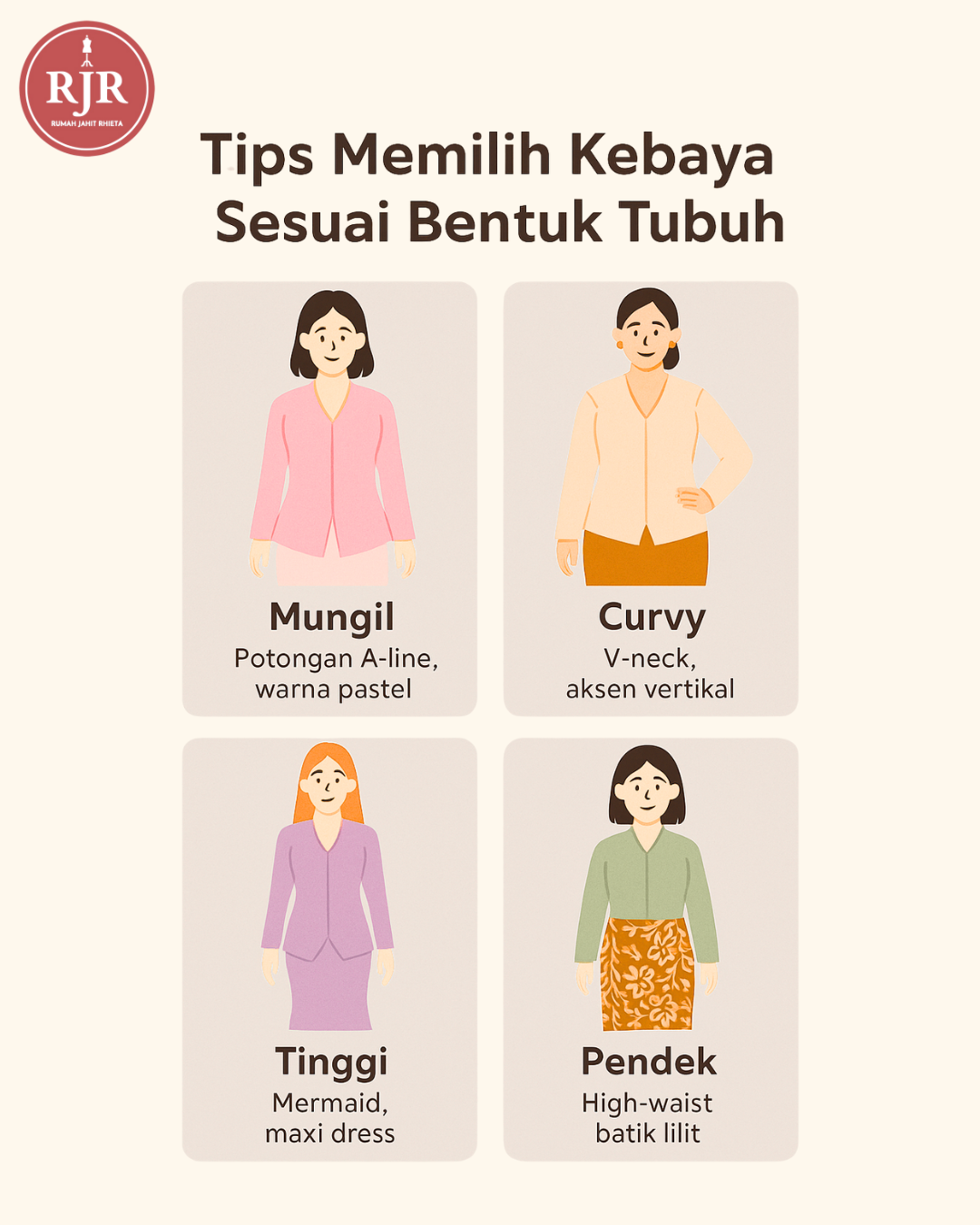 Tips Memilih Kebaya Sesuai Bentuk Tubuh