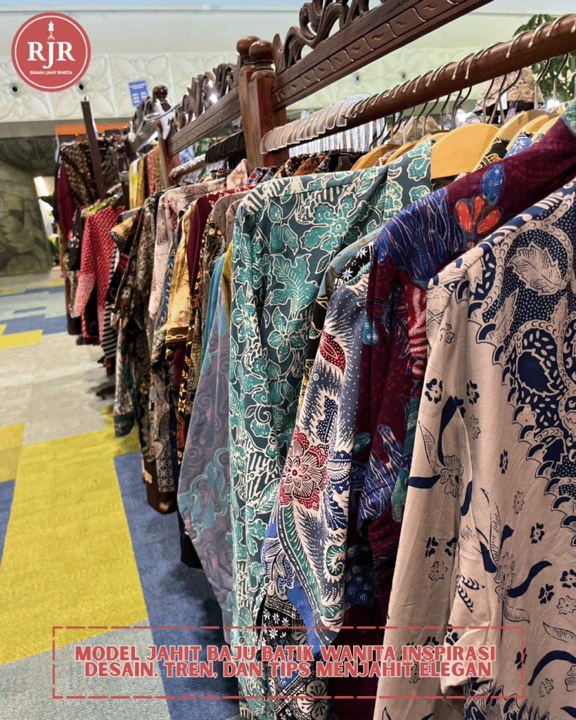 Ilustrasi Artikel Model Jahit Baju Batik Wanita Inspirasi Desain, Tren, dan Tips Menjahit Elegan | Dinar Dirham ID