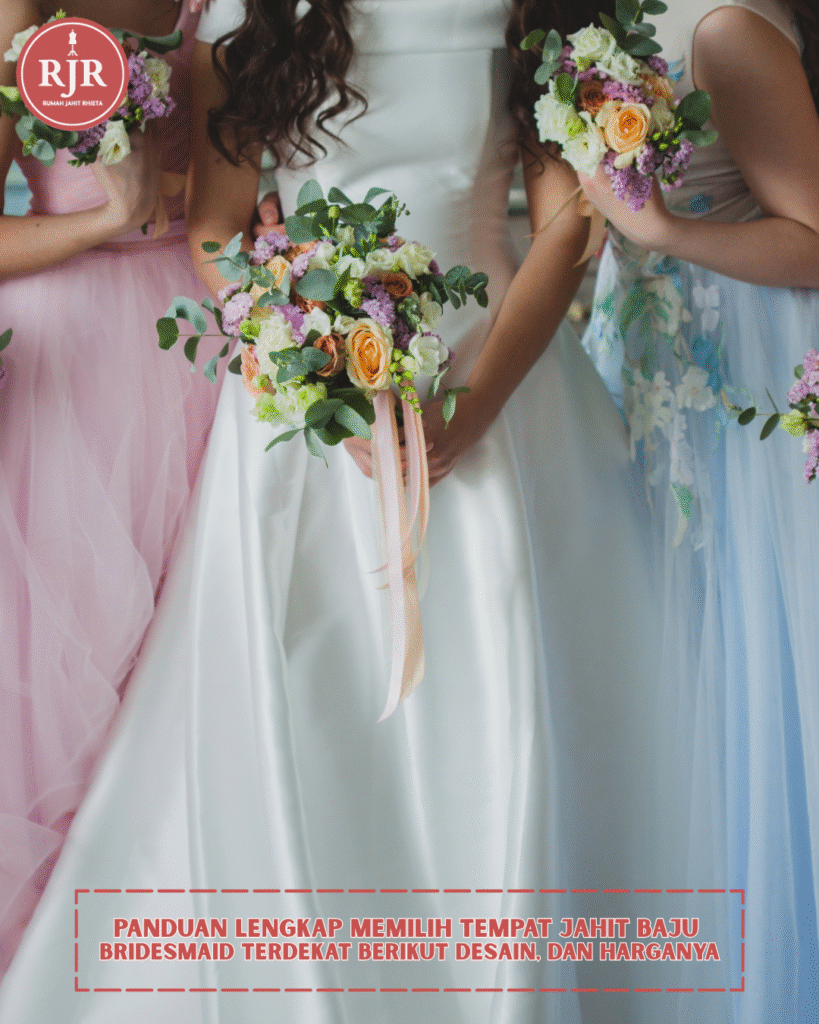 Ilustrasi artikel Panduan Lengkap Memilih Tempat Jahit Baju Bridesmaid Terdekat berikut Desain, dan Harganya | Rumah Jahit Rhieta