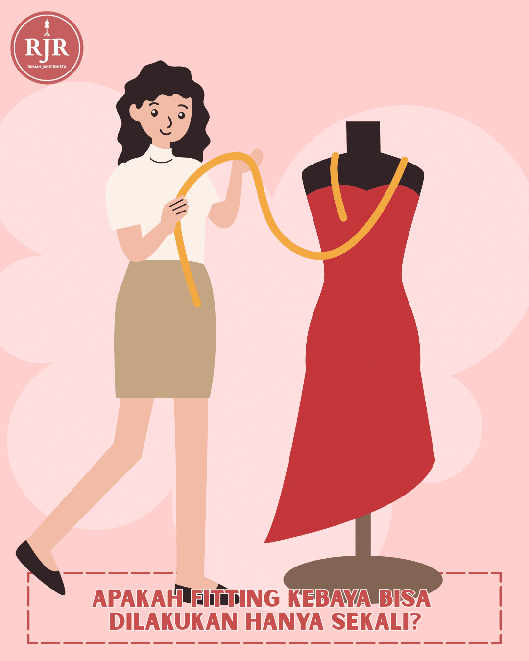 Ilustrasi artikel Apakah Fitting Kebaya bisa Dilakukan hanya Sekali ? | Rumah Jahit Rhieta