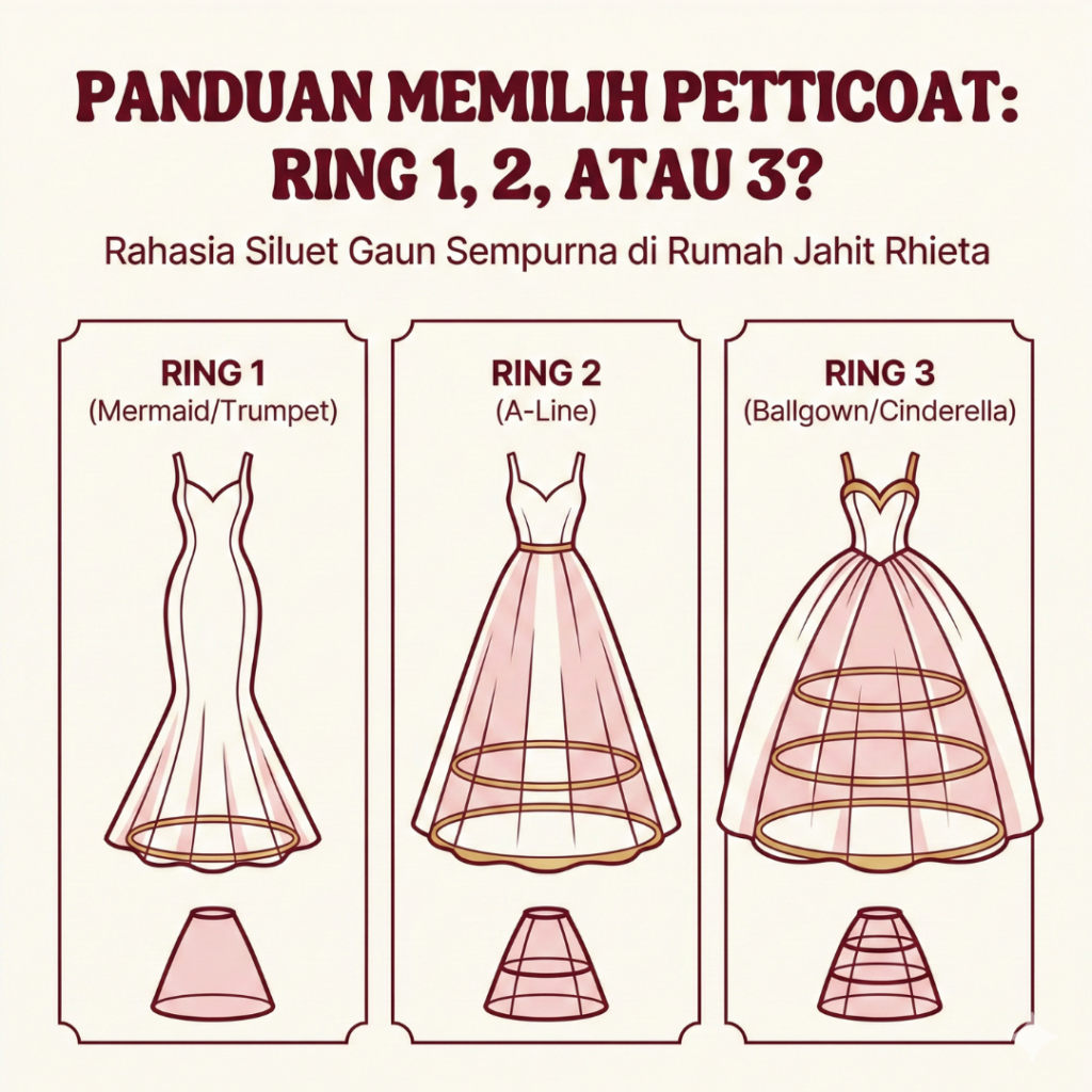 Panduan Memilih Petticoat Ring 1,2 atau 3? | Rumah Jahit Rhieta