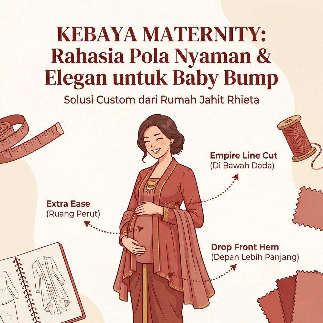Kebaya Maternity : Rahasia Pola Nyaman dan Elegan untuk Baby Bump | Rumah Jahit Rhieta