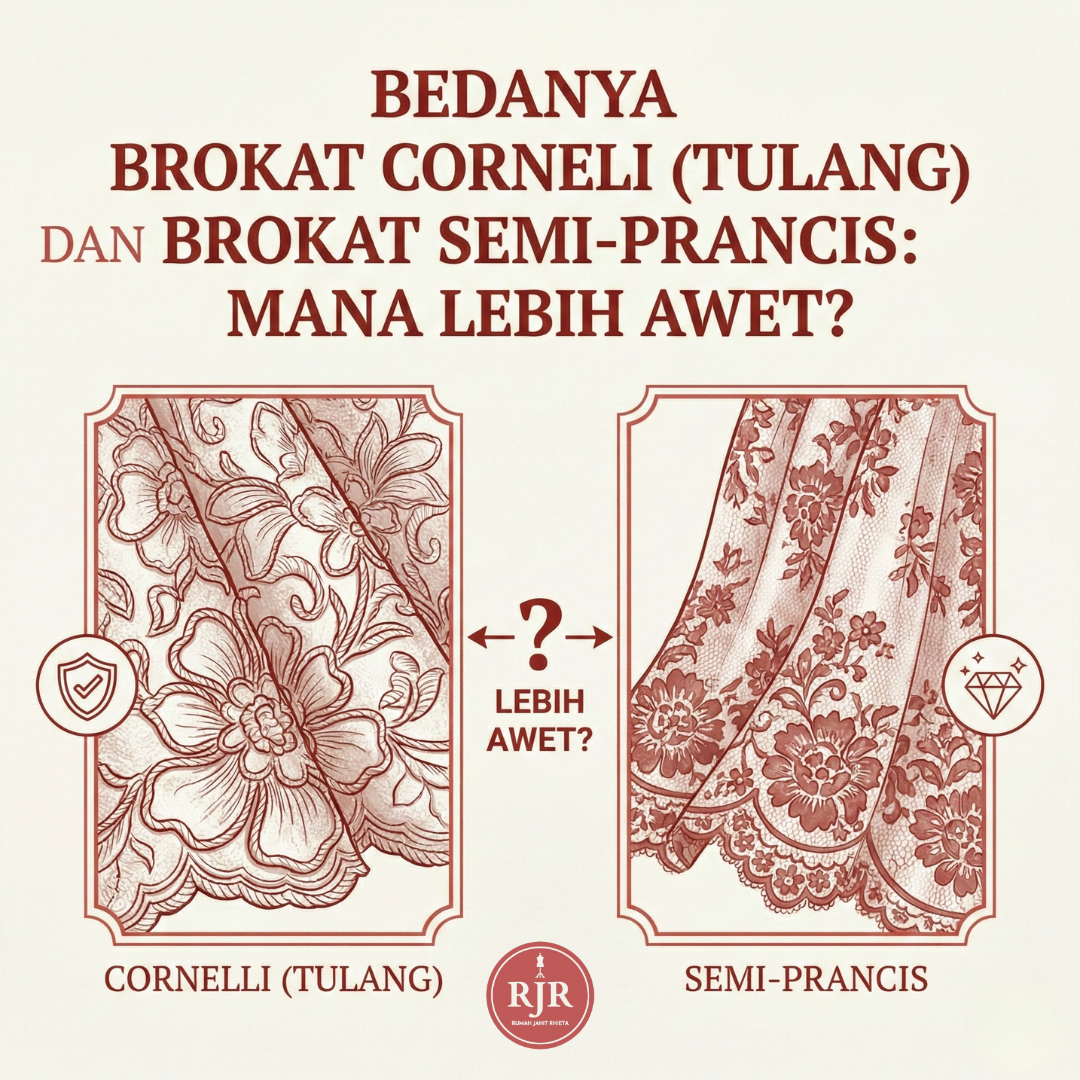 Bedanya Brokat Cornsel dan Brokat Semi Prancis | Rumah Jahit Rhieta