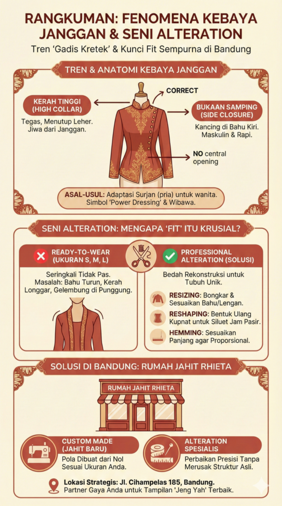 Infografis Kebaya Janggan dan Seni Alteration